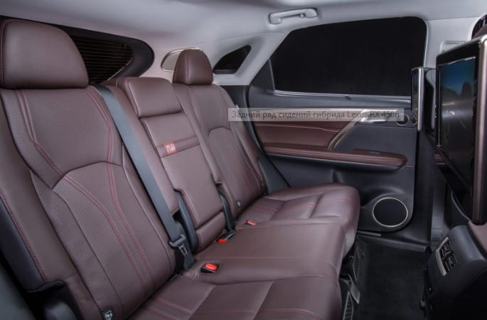 задний ряд сидений фото Lexus RX 450h 2018